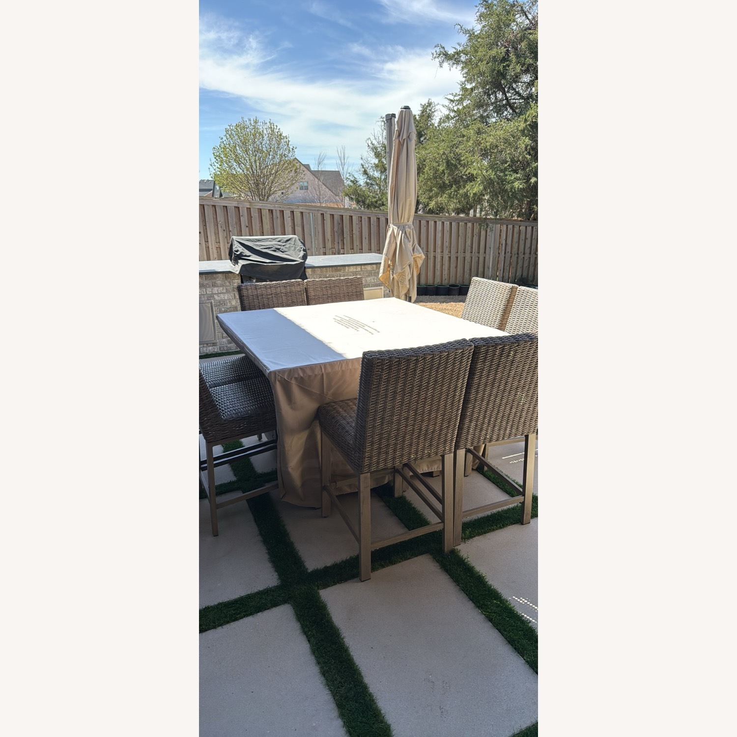 Outdoor Bar Table and Stools - image-1