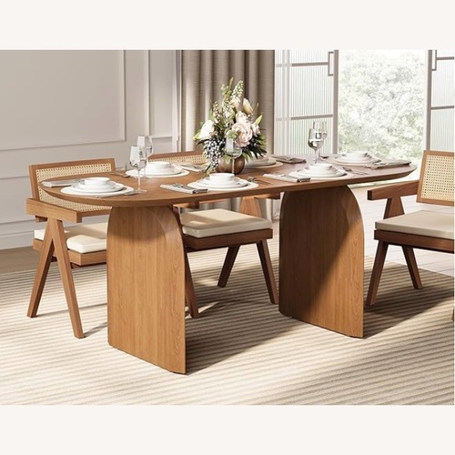 Used Amazon Natural Wood Dining Table for sale on AptDeco