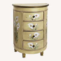 Antique Inspired Floral Accent Chest