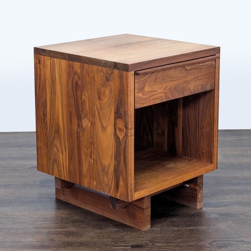 Used Vermont Furniture Designs One Drawer Walnut Nightstand for sale on AptDeco