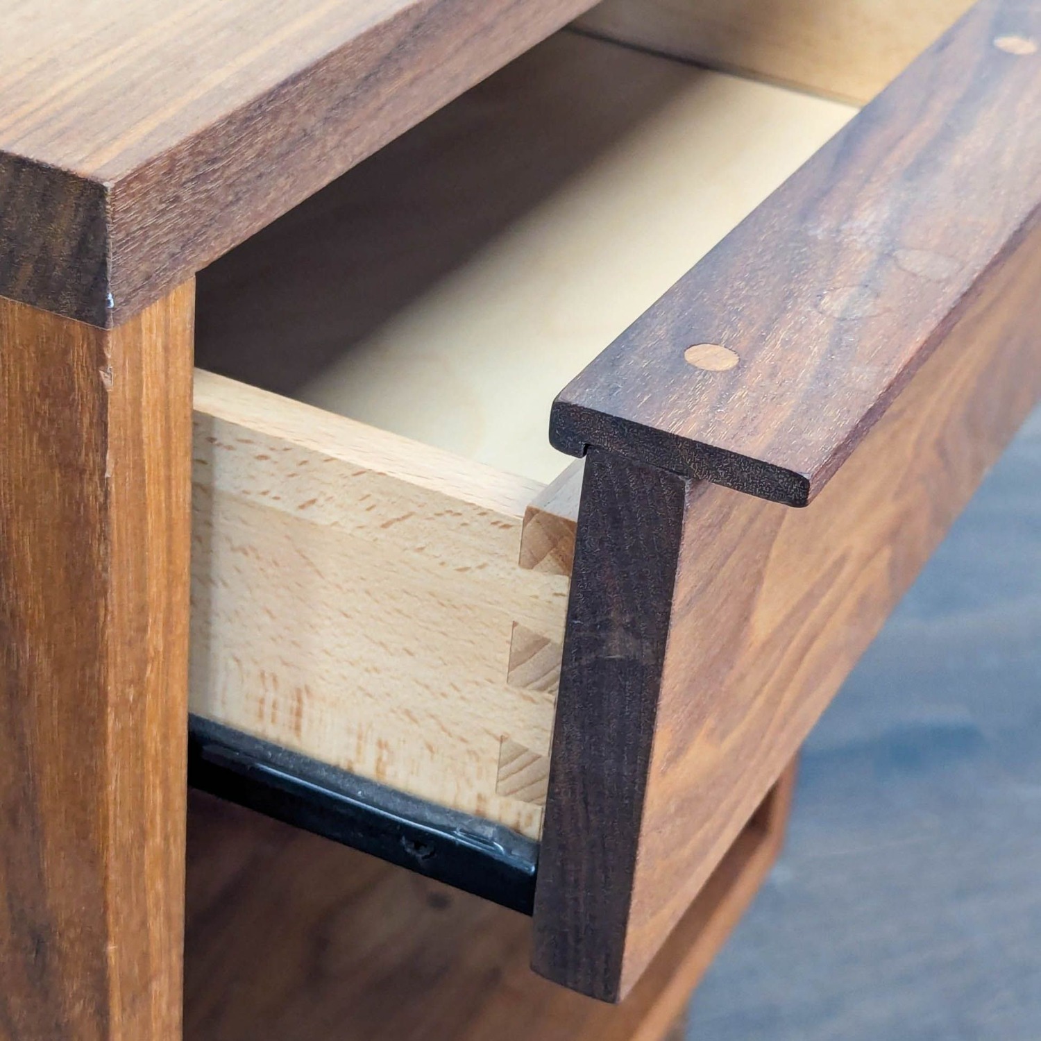 Vermont Furniture Designs One Drawer Walnut Nightstand - image-3