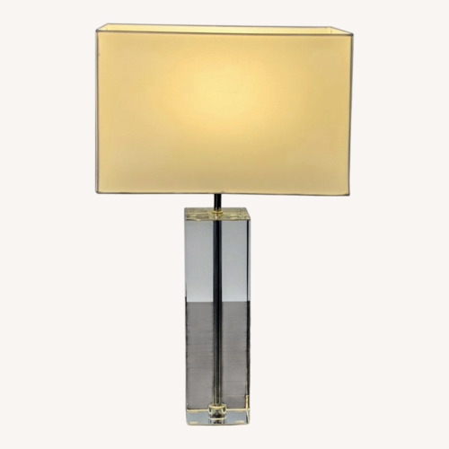 Used Room & Board Modern Square Crystal Table Lamp for sale on AptDeco