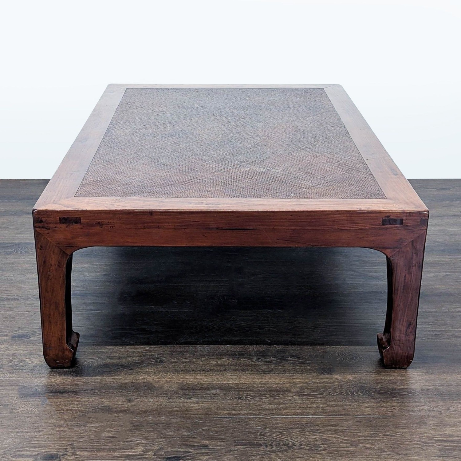 Ming Style Coffee Table with Herringbone Pattern  - image-4