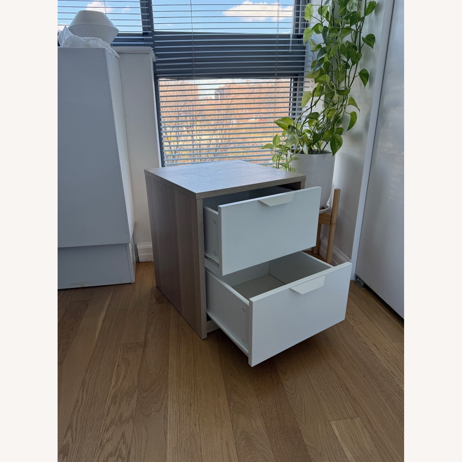 IKEA Askvoll White Wood Nightstand - image-2