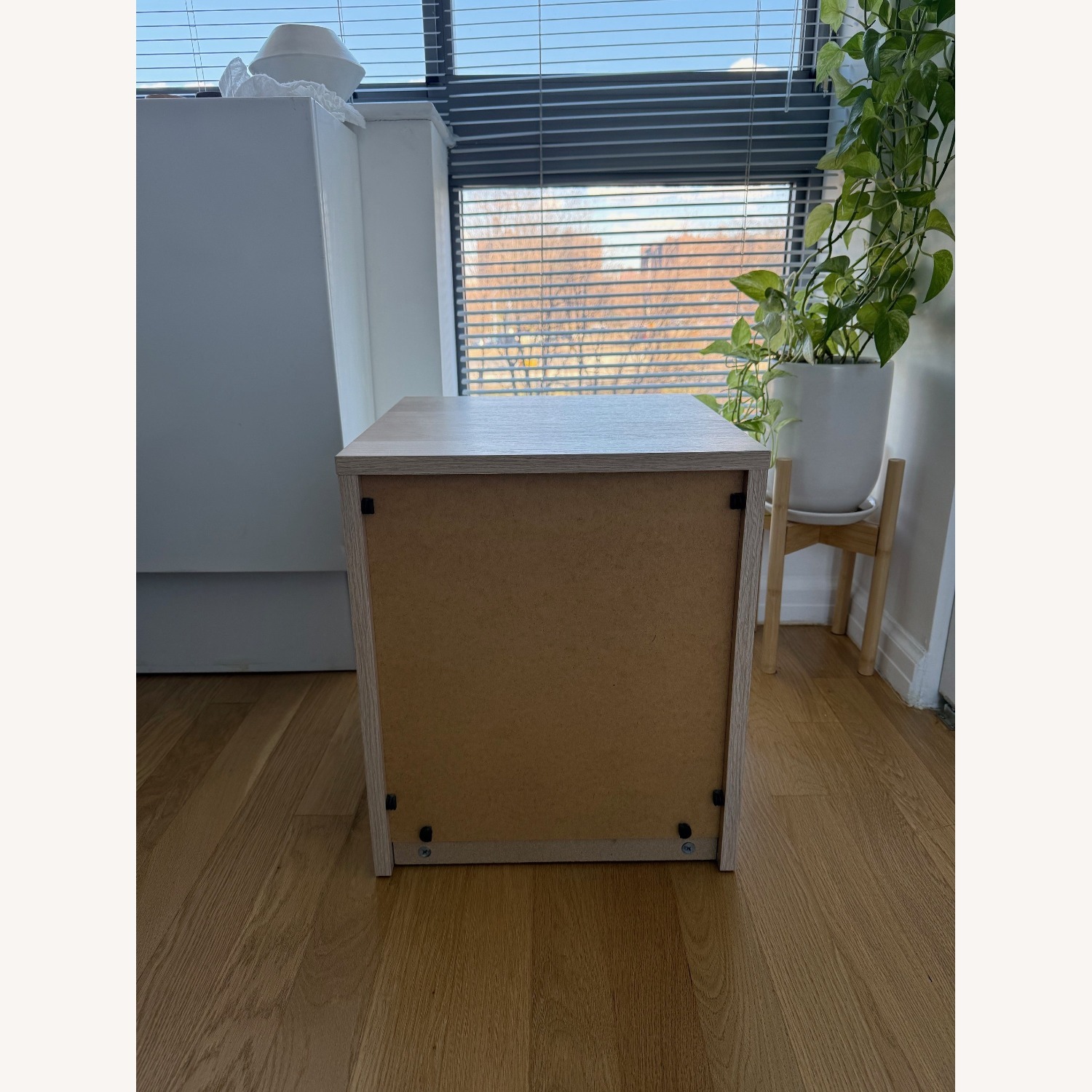 IKEA Askvoll White Wood Nightstand - image-4