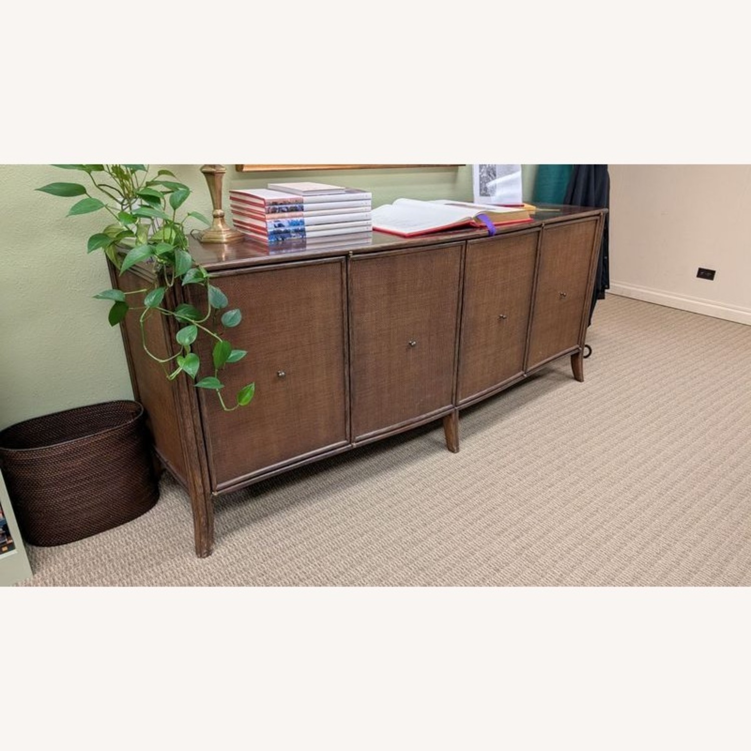 Modern Barbara Barry for Baker / McGuire Rattan Sideboard - image-2