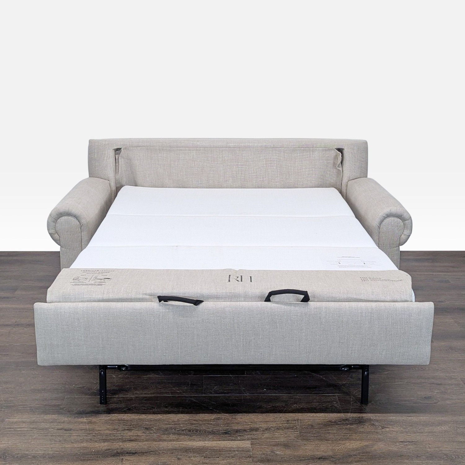 Restoration Hardware Lancaster Light Gray Queen Sleeper Sofa - image-6