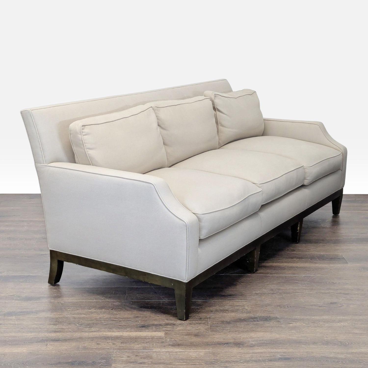 Modern 3-Seat Beige Sofa with Cushions and Sturdy - image-3