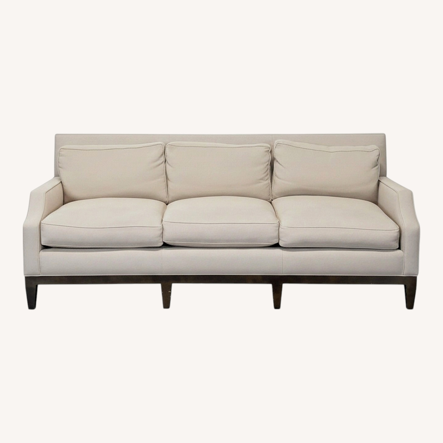 Modern 3-Seat Beige Sofa with Cushions and Sturdy - image-0