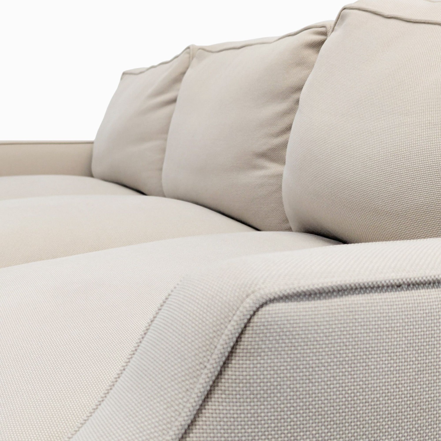 Modern 3-Seat Beige Sofa with Cushions and Sturdy - image-9