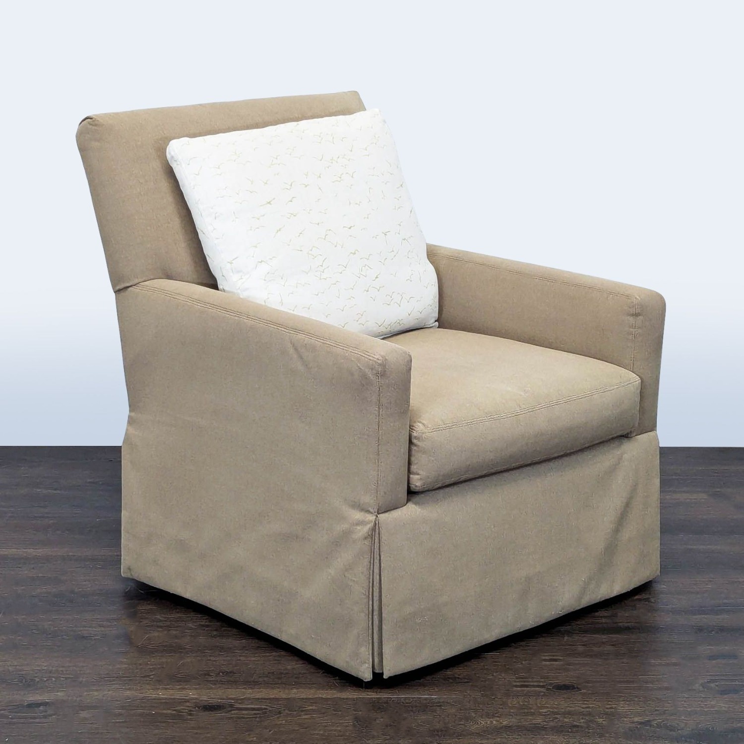 Lee Industries Beige Swivel Lounge Chair  - image-3