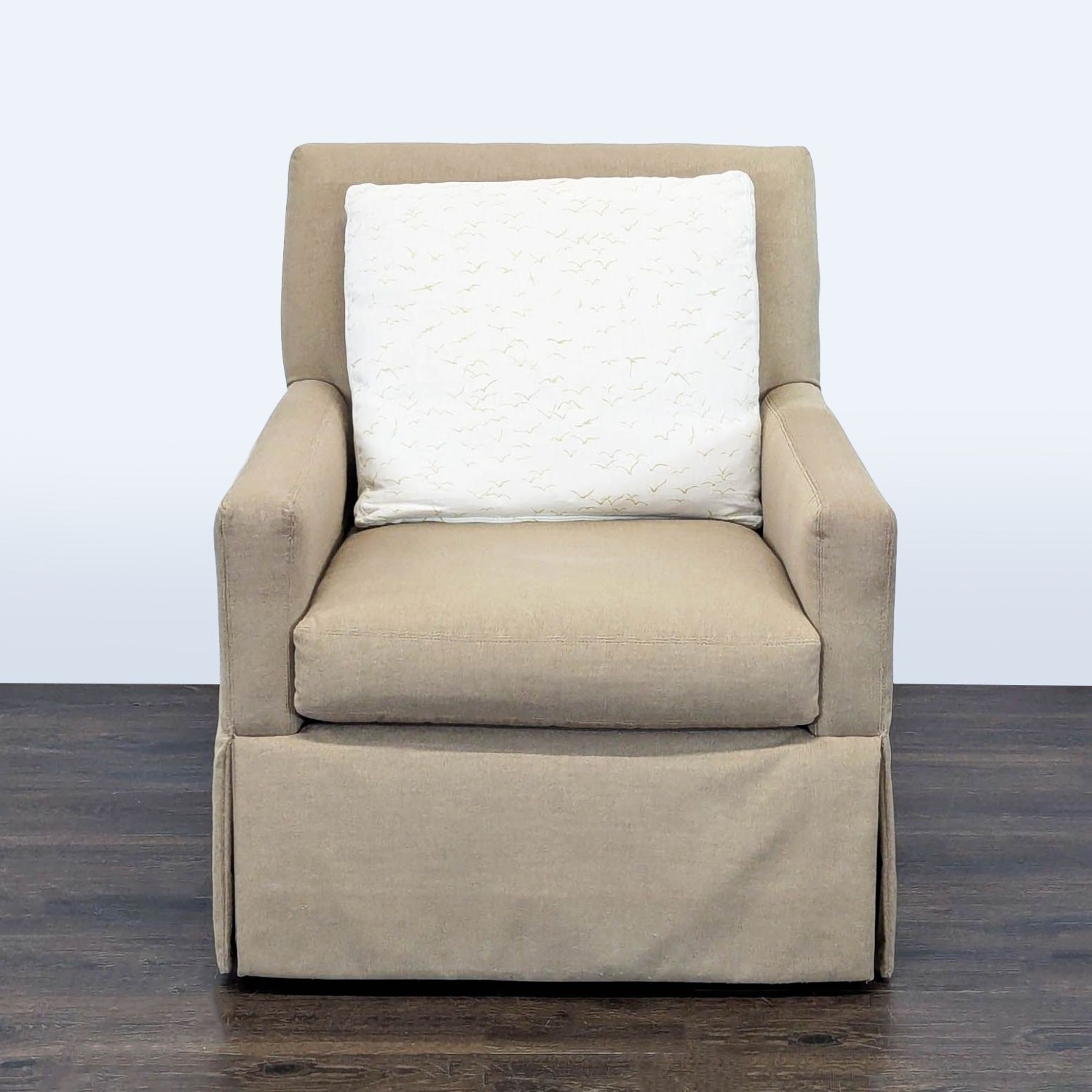 Lee Industries Beige Swivel Lounge Chair  - image-2