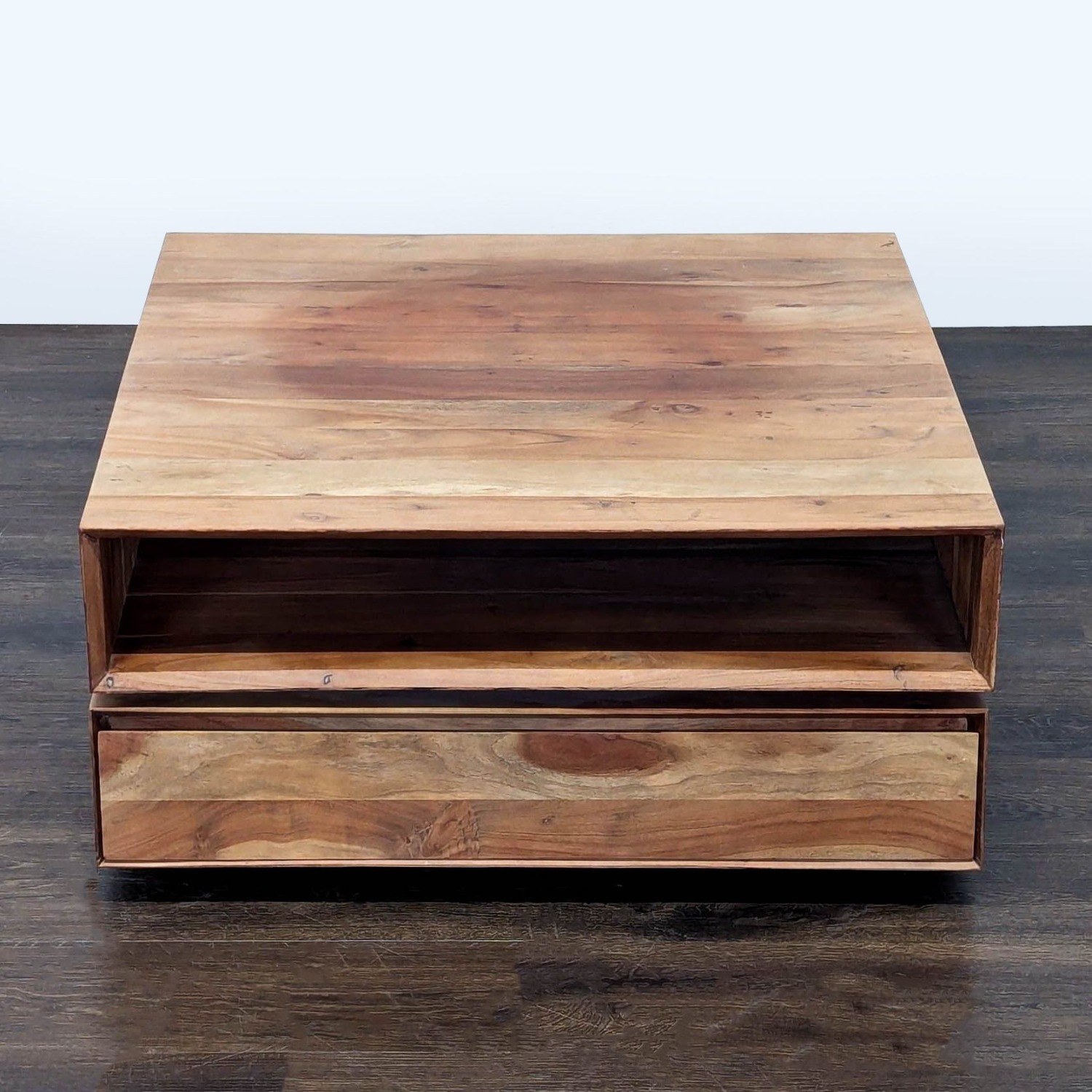 CB2 Spin Rotating Coffee Table with Two Drawers - image-7