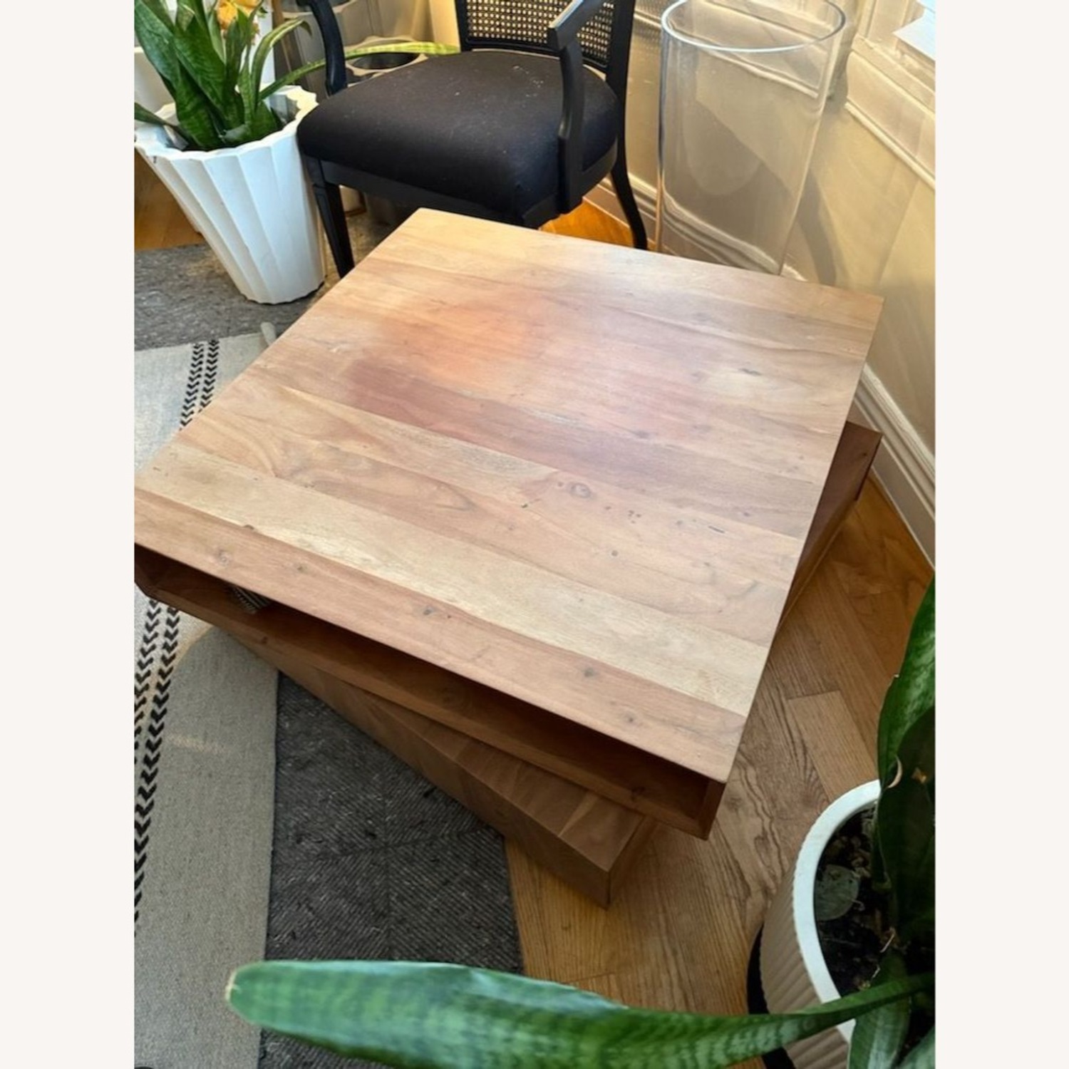 CB2 Spin Rotating Coffee Table with Two Drawers - image-2