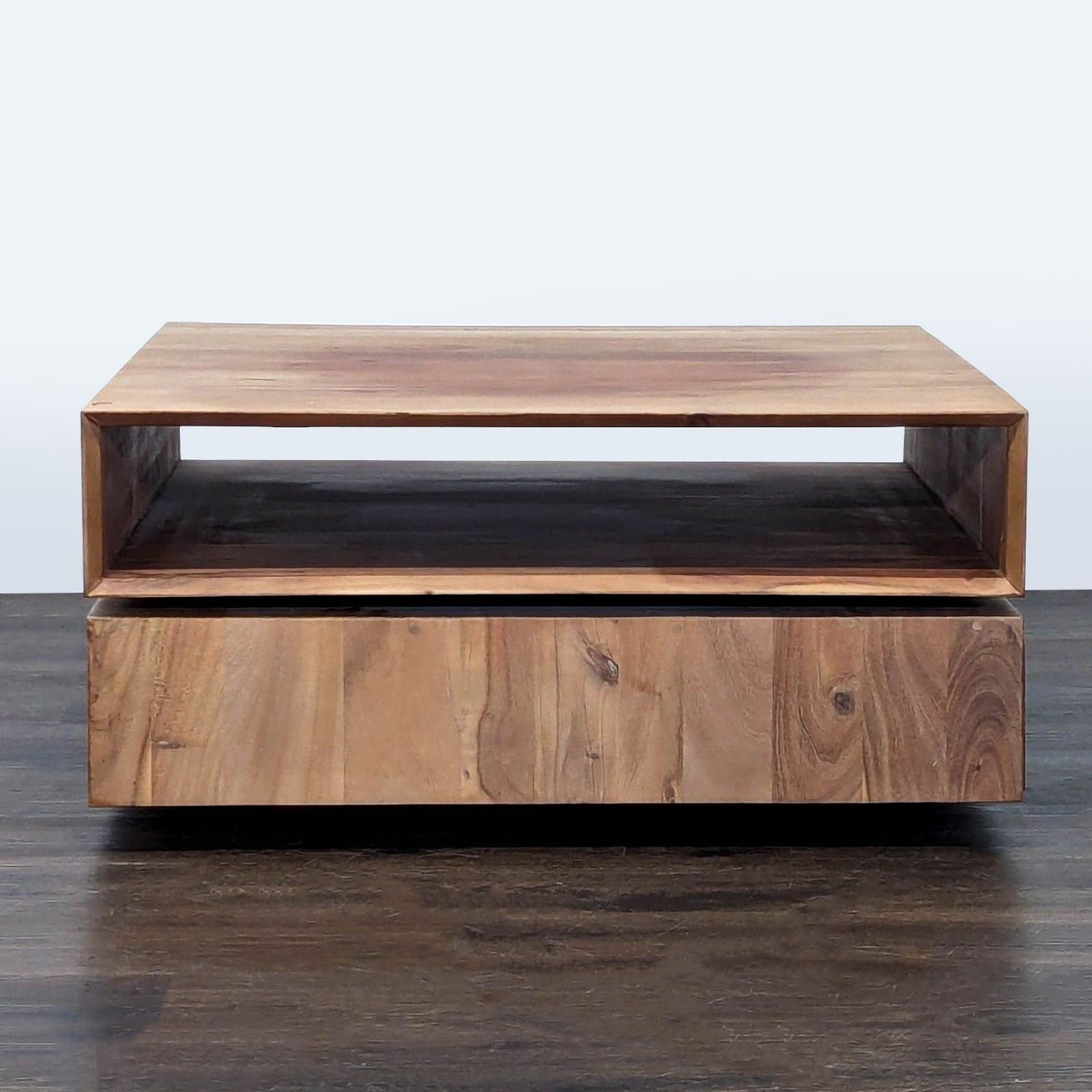 CB2 Spin Rotating Coffee Table with Two Drawers - image-12