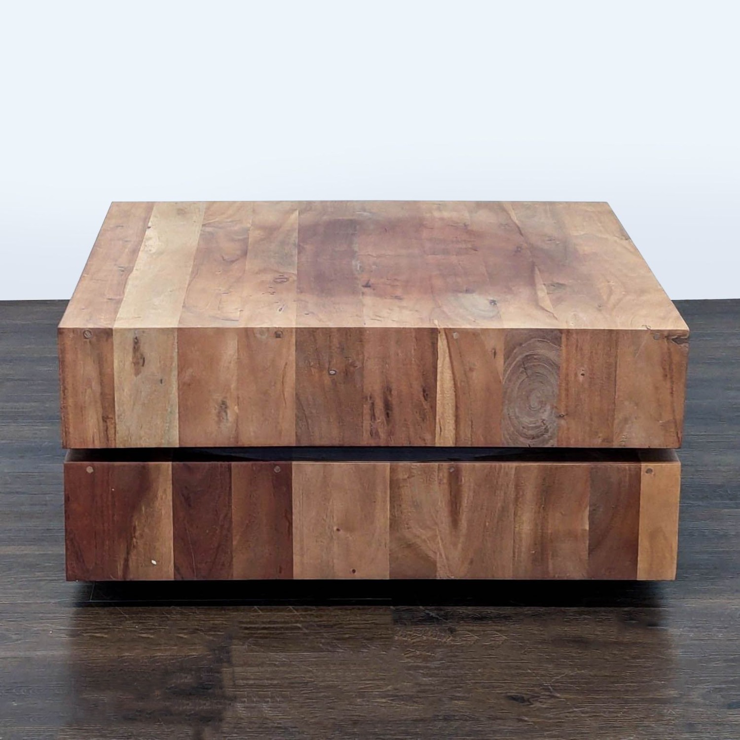 CB2 Spin Rotating Coffee Table with Two Drawers - image-4