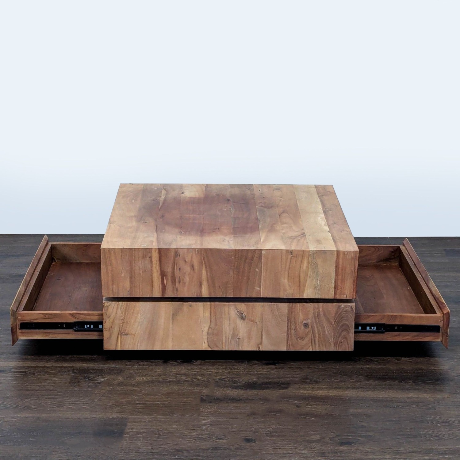 CB2 Spin Rotating Coffee Table with Two Drawers - image-14