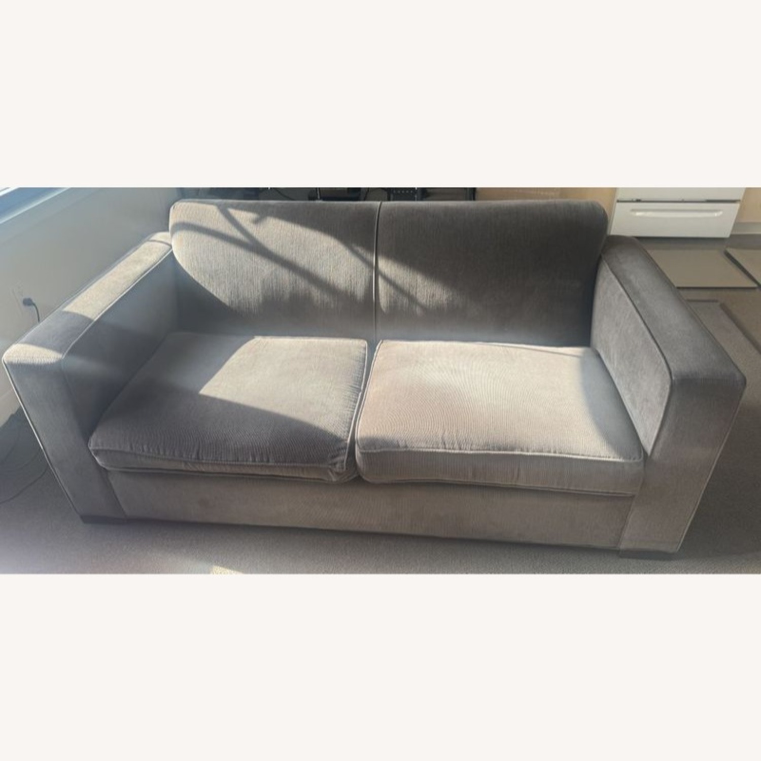 Room & Board Modern Gray Loveseat with Wide Track - image-9