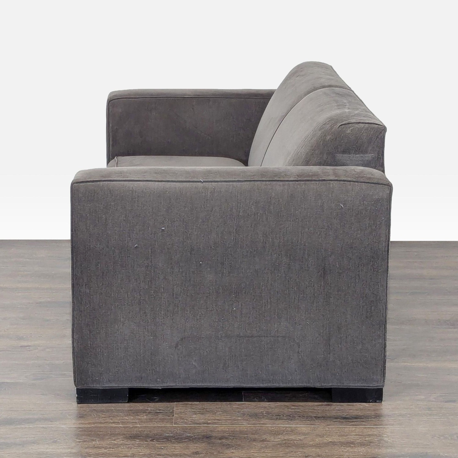 Room & Board Modern Gray Loveseat with Wide Track - image-5