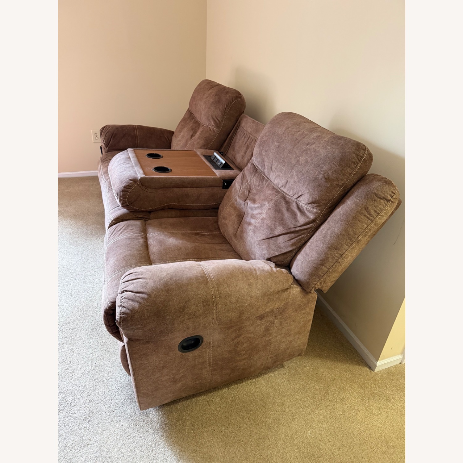 Ashley Light Brown 3+ Seater Recliner Sofa - image-3