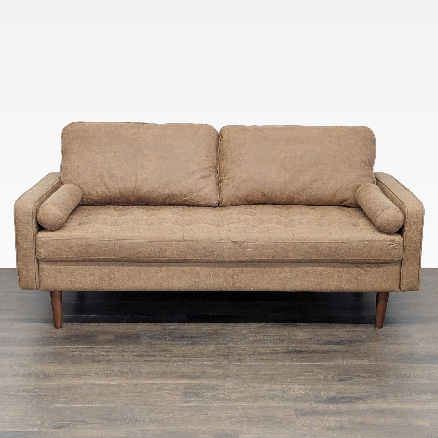 Avantio Vanomi 3-Seat Sofa in Brown Faux Leather  - image-1