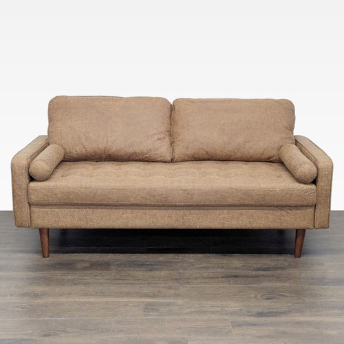 Used Avantio Vanomi 3-Seat Sofa in Brown Faux Leather  for sale on AptDeco