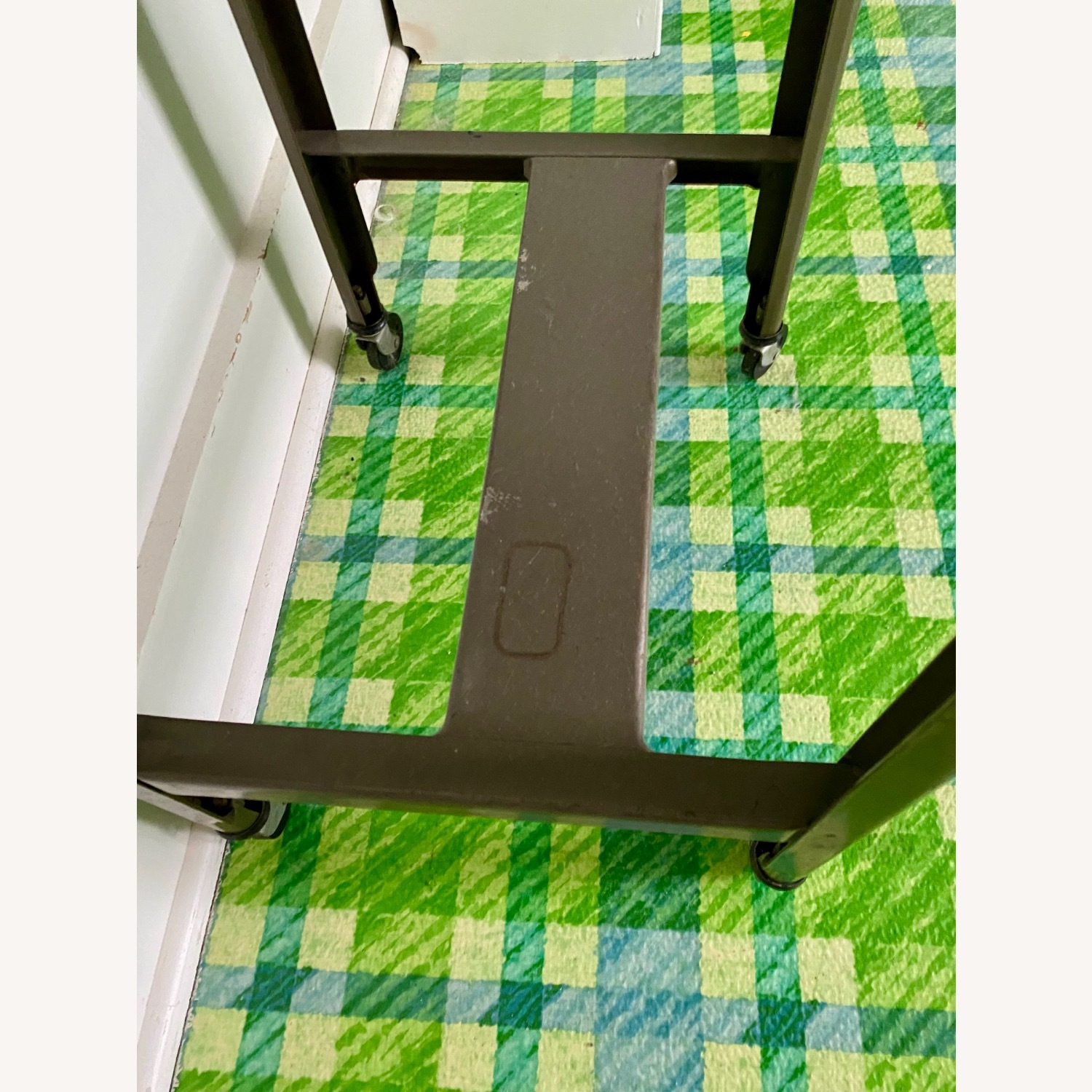 Vintage Antique Industrial Metal Wood Side Table - image-5