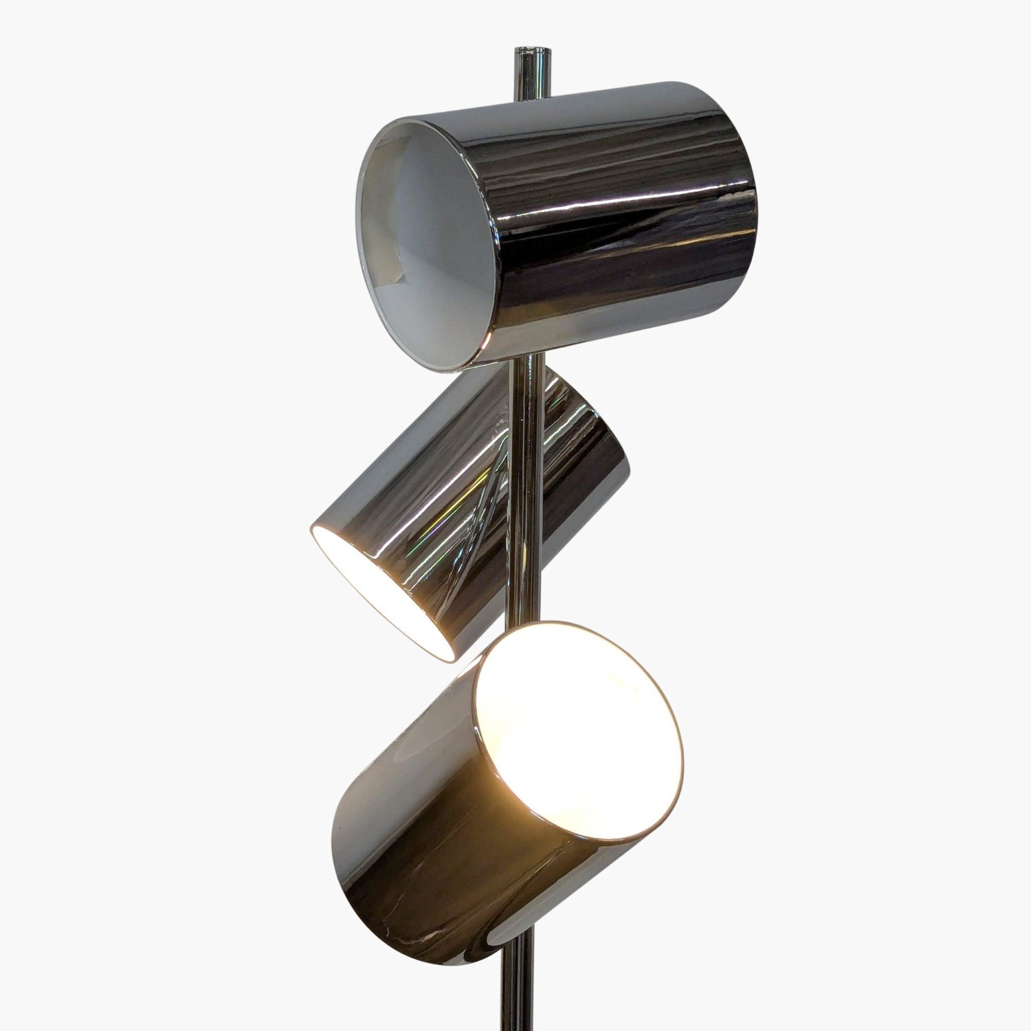Modern Chrome Tripod Floor Lamp - image-5