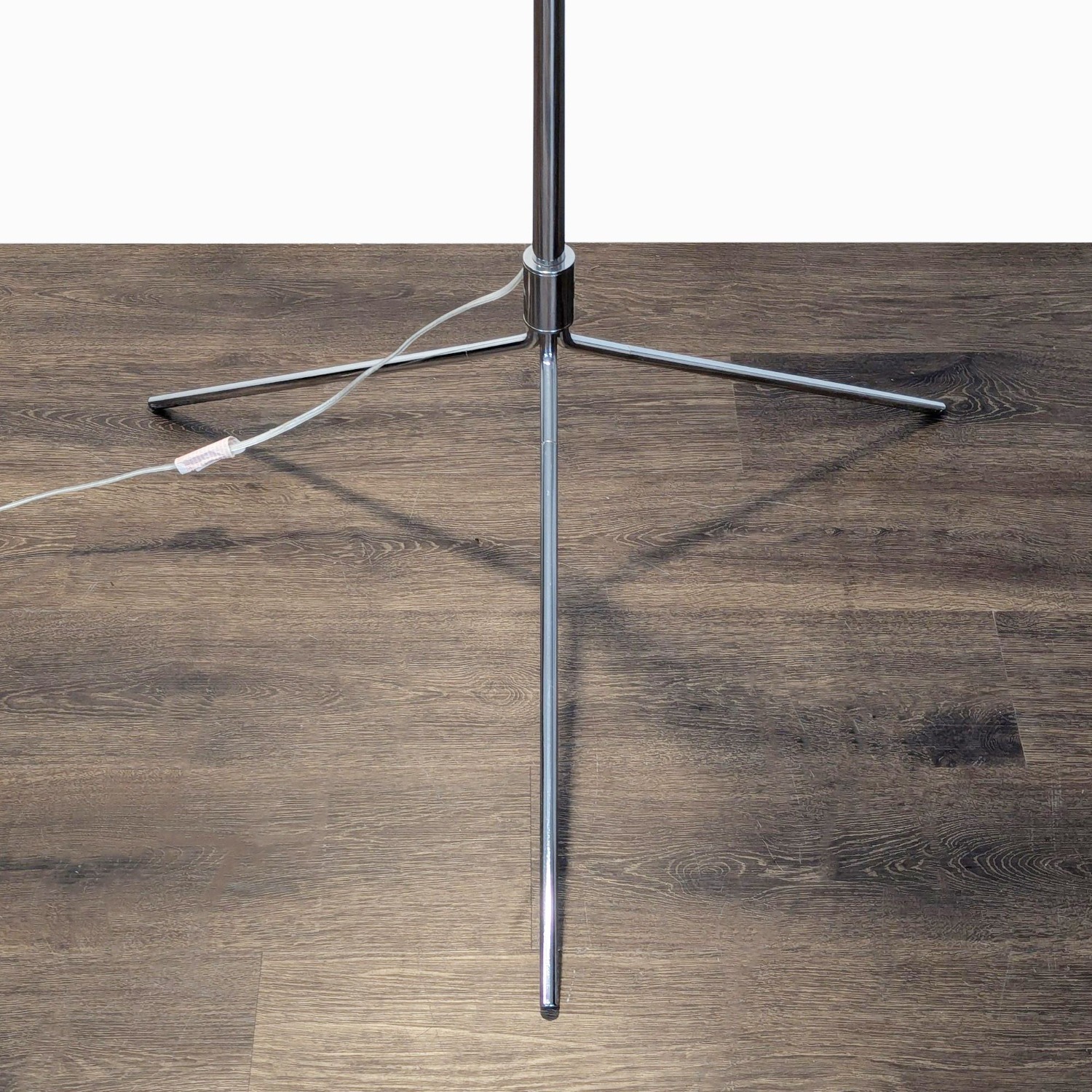 Modern Chrome Tripod Floor Lamp - image-8