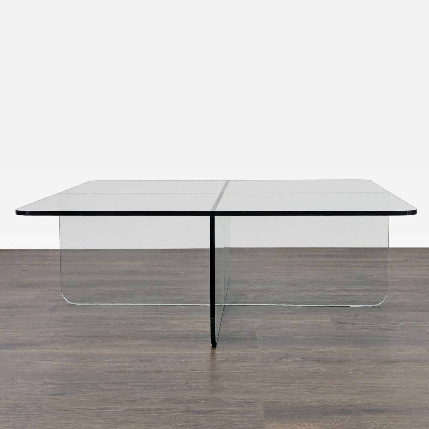 EQ3 Verre Square Glass Coffee Table - image-2