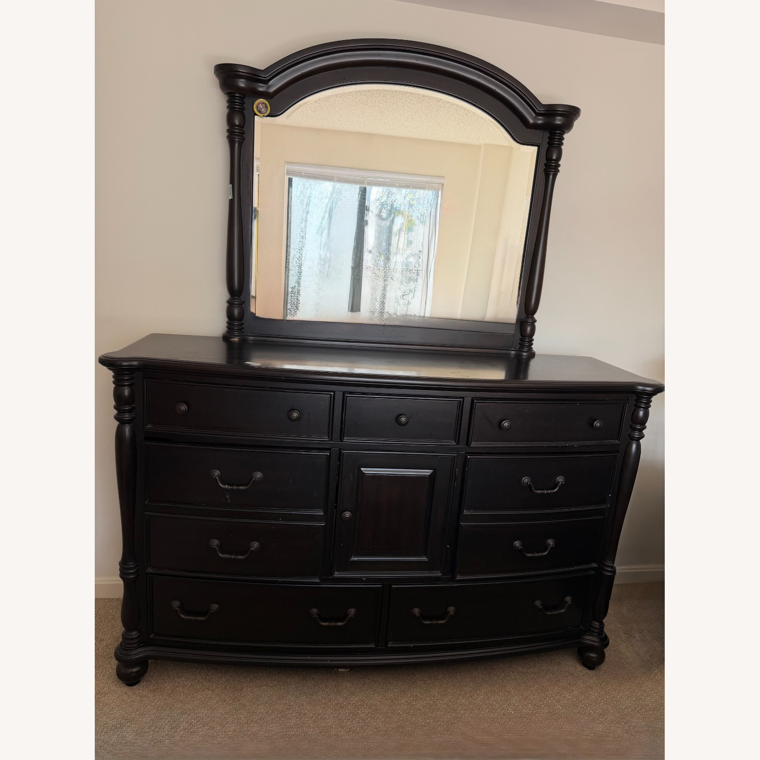 Dark Brown Dressing Table - image-1