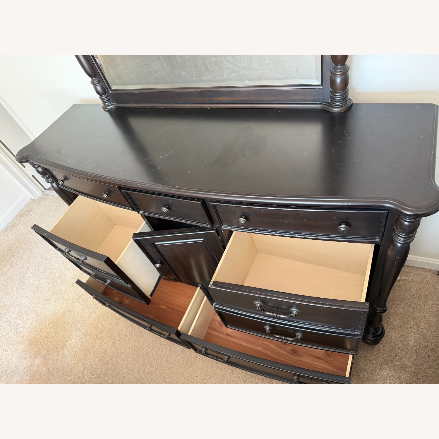 Dark Brown Dressing Table - image-2