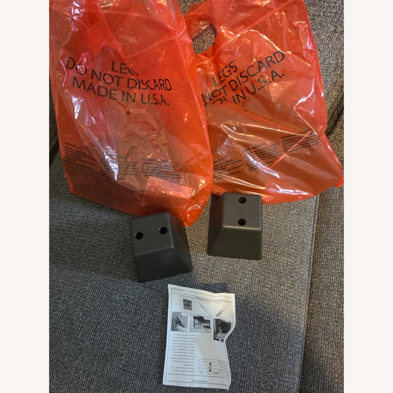 Dark Gray Fabric 3+ Piece Sectional - image-5