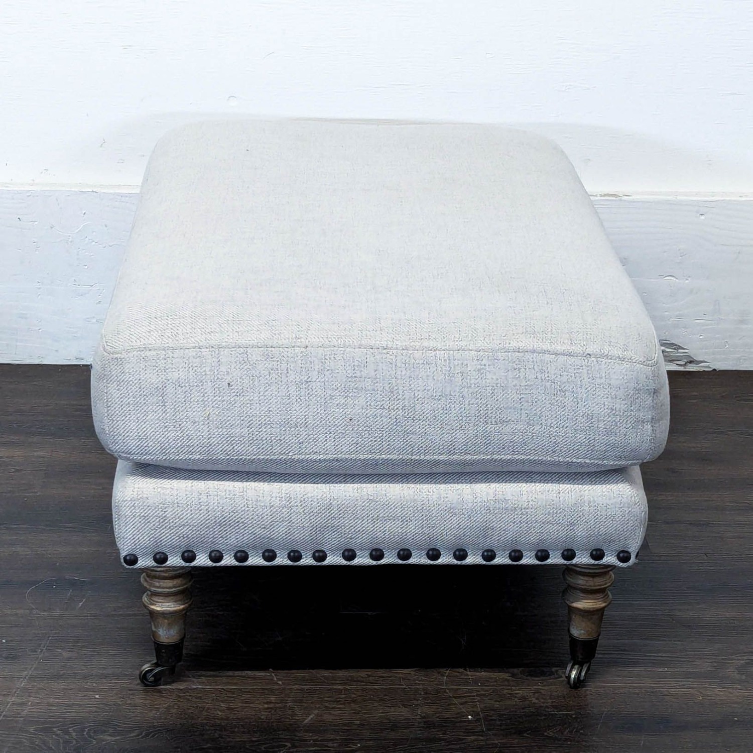 Upholstered Ottoman with Nailhead Trim	 - image-4
