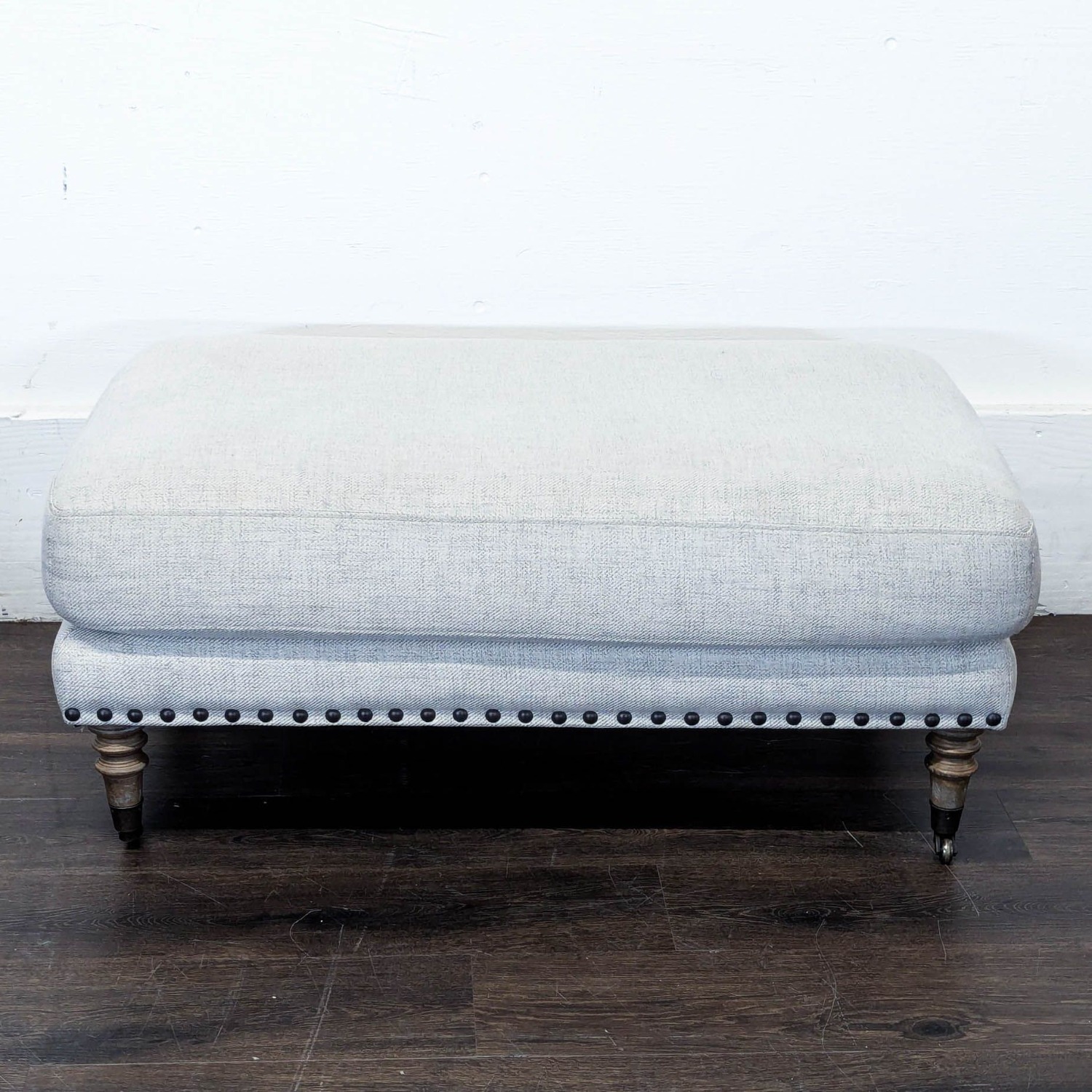 Upholstered Ottoman with Nailhead Trim	 - image-3
