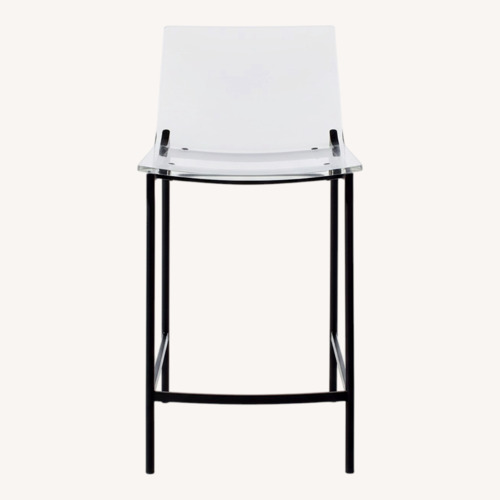 Used CB2 Chiaro Clear Counter Stools for sale on AptDeco