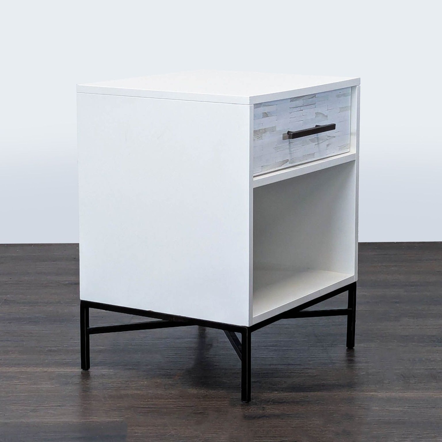 West Elm Wood Tiled Nightstand - image-3