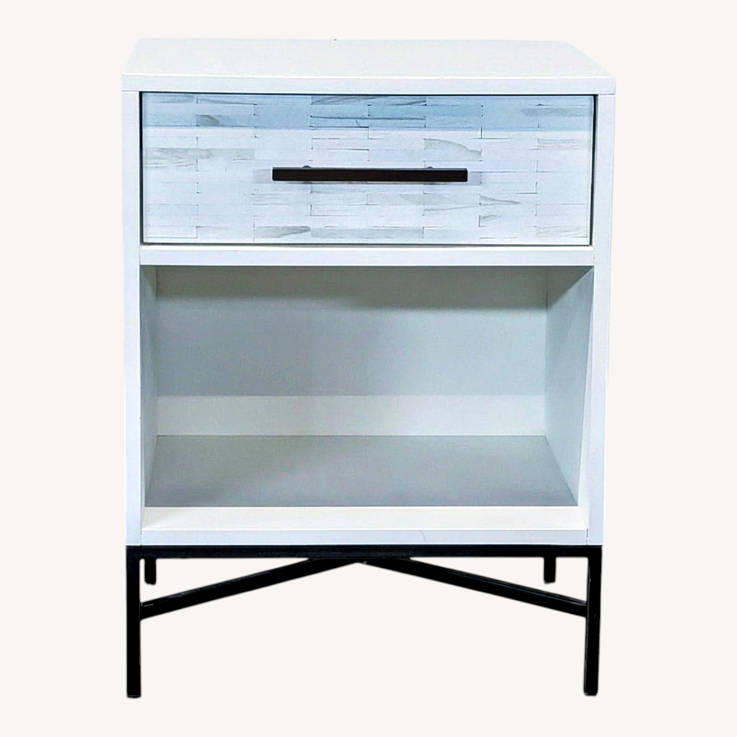 West Elm Wood Tiled Nightstand - image-0