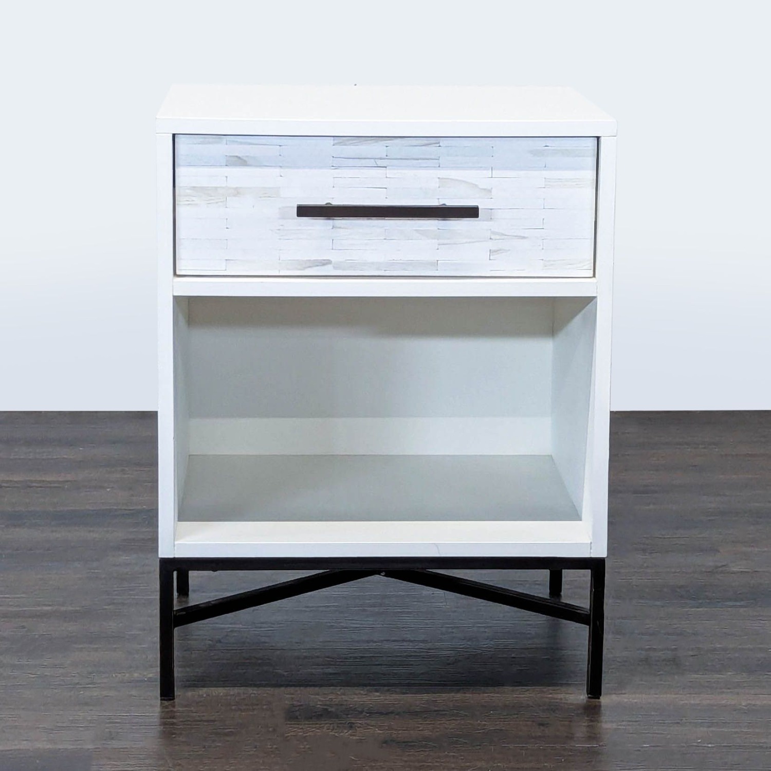 West Elm Wood Tiled Nightstand - image-2