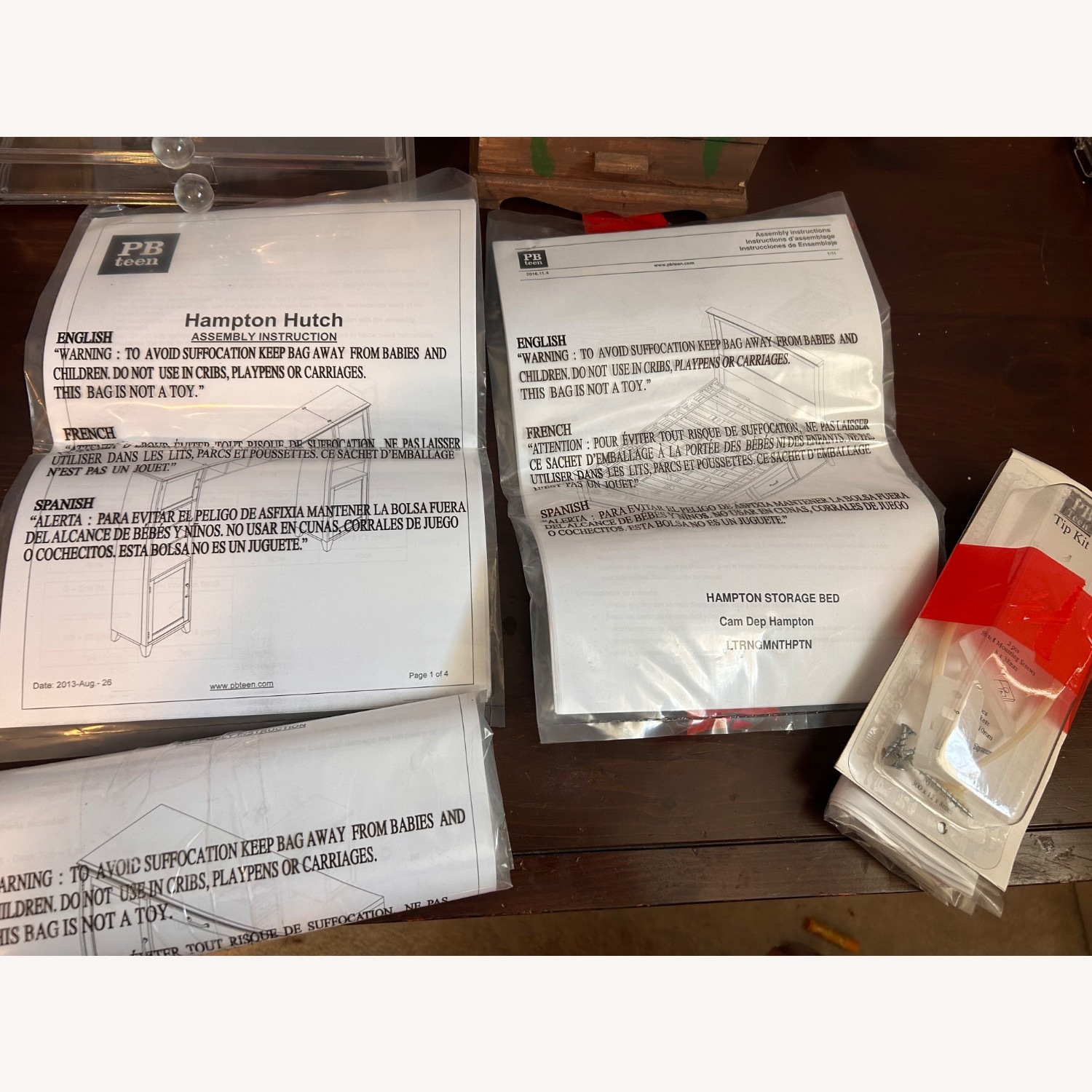 Pb Teen Hampton Dark Brown Wood Full Bed - image-5