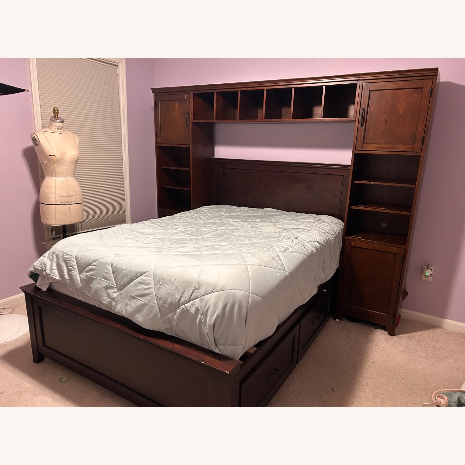 Pb Teen Hampton Dark Brown Wood Full Bed - image-1