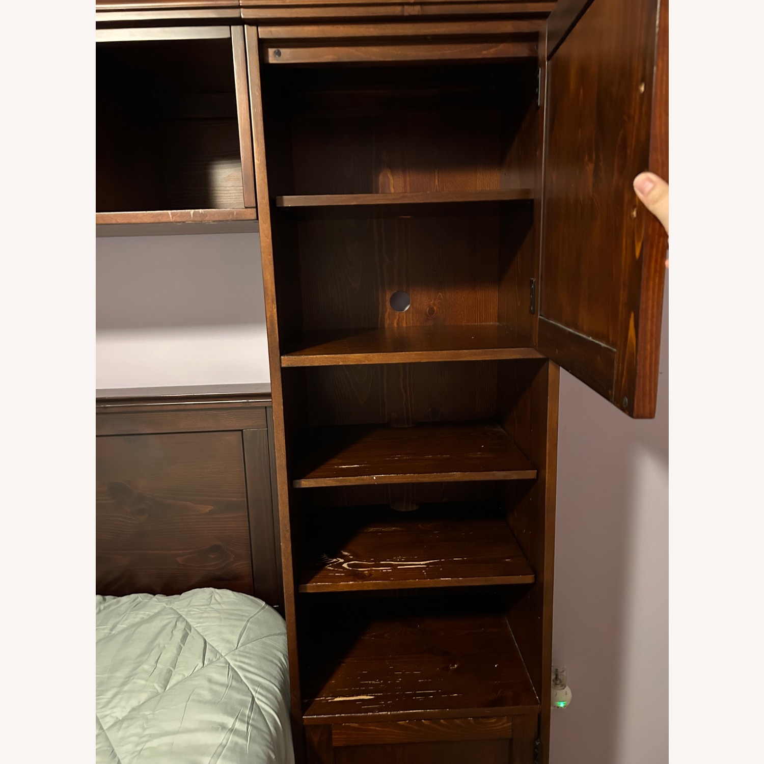 Pb Teen Hampton Dark Brown Wood Full Bed - image-2