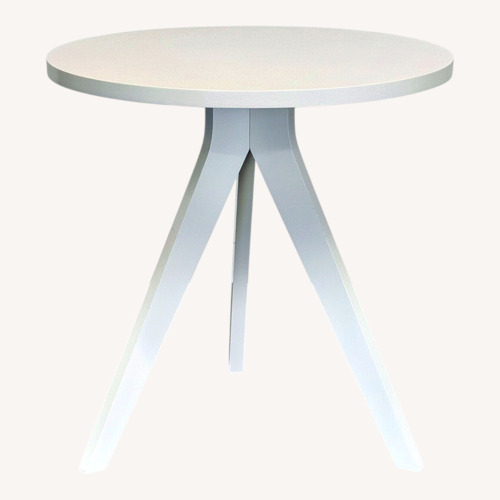 Used West Elm Tripod Dining Table in White Lacquer for sale on AptDeco