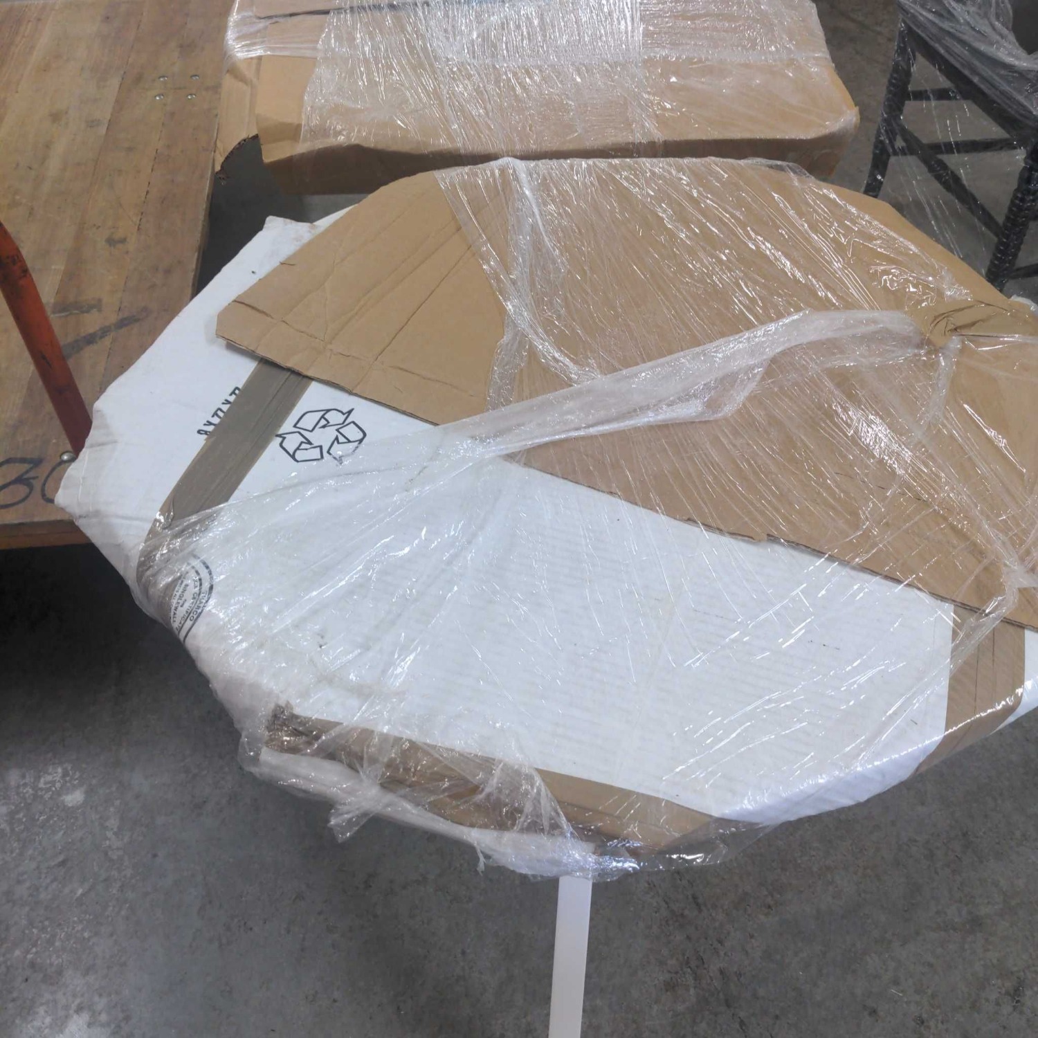 West Elm Tripod Dining Table in White Lacquer - image-1