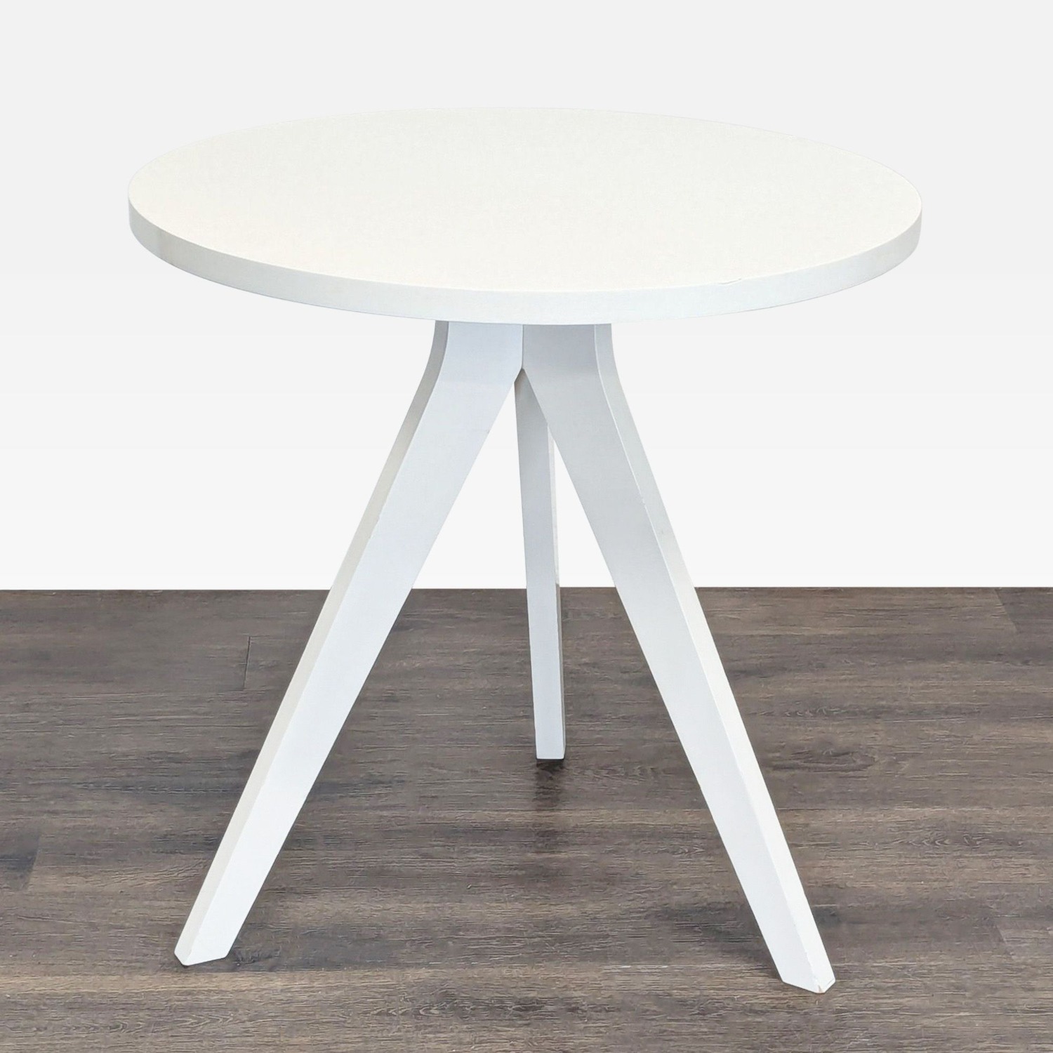 West Elm Tripod Dining Table in White Lacquer - image-5