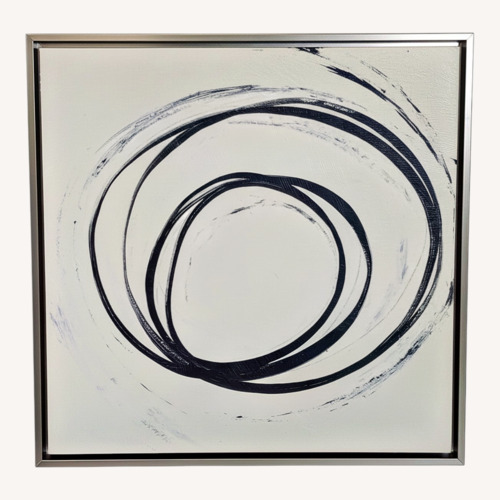 Used Modern Minimalist Abstract Circle Painting  for sale on AptDeco
