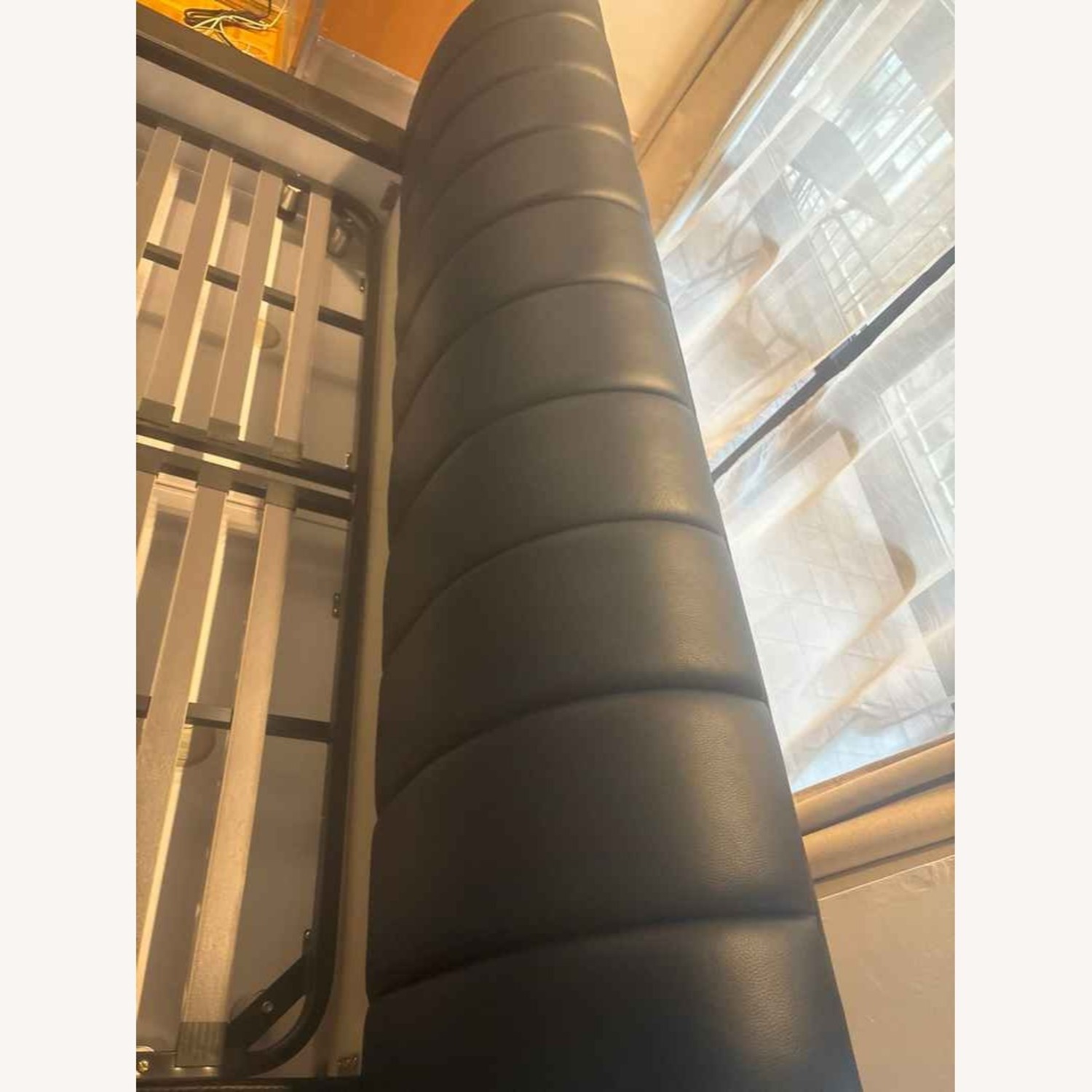 Black Leather King Bed Frame - image-5