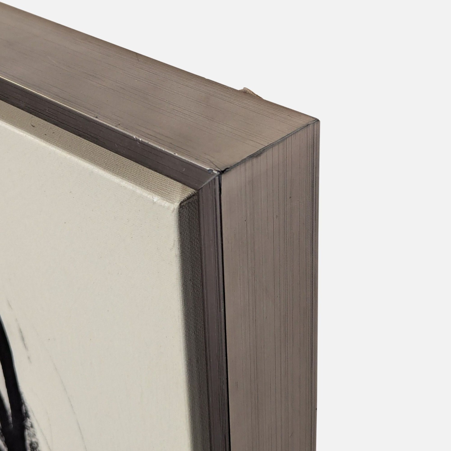 Modern Abstract Black and White Framed Painting - image-3