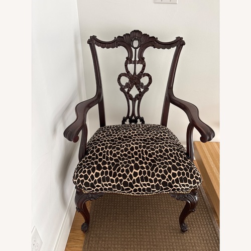 Used Vintage/Antique upholstered Wood Dining Chair for sale on AptDeco
