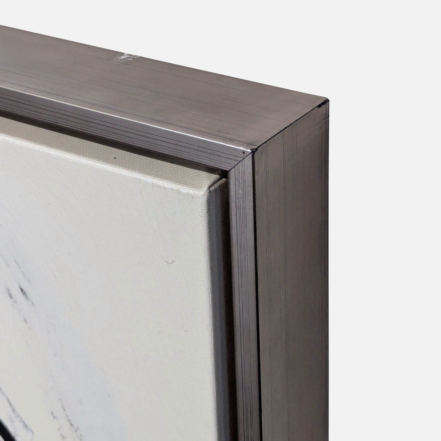 Modern Abstract Black and White Swirl Framed - image-4